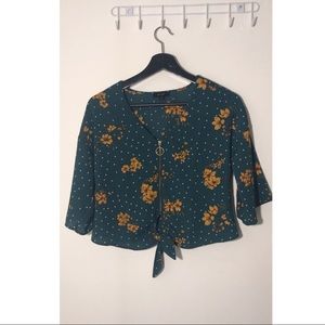 Floral Blouse | Green | SIZE: S